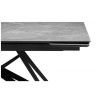 Керамические столы Блэкберн 160(220)х89 серый мрамор larka grey / черный