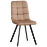 Стулья C919/DC809 Стул мягкий, КАРАМЕЛЬ#h11 велюр, каркас металл черный КВАДРАТ