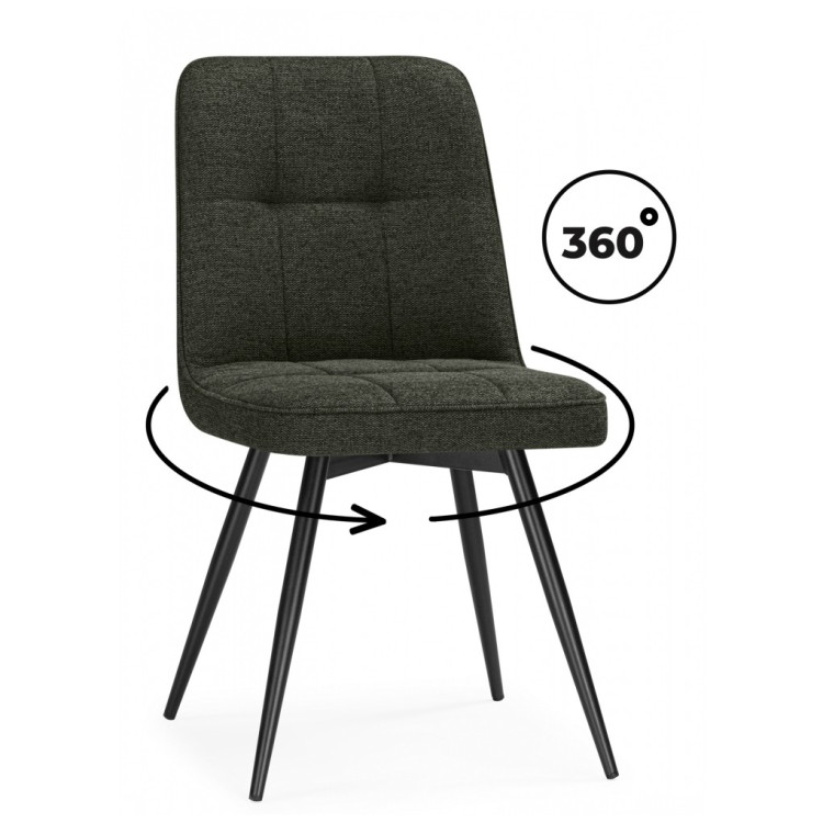 Стулья Texas 4 поворотный темно-зеленый / черный