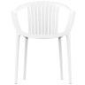 Стул-кресло пластиковый БОРКАС для дома и дачи, цвет белый