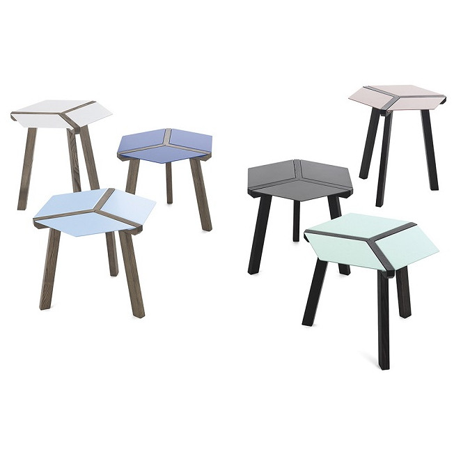 Столы BONTEMPI Стол журн. ESA 07.35 M318 light  blu/ L002 oak spessart