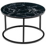 СТОЛЫ Набор кофейных столиков Tango чёрный мрамор с чёрными ножками, 2шт