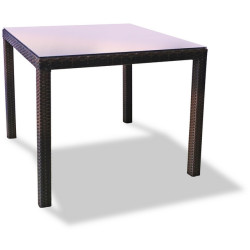 Плетеный стол MILANO 90 см темно-коричневый
