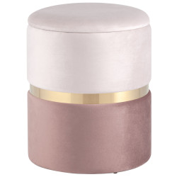 Кэрри с ящиком велюр розовый с декоративным золотым ободком