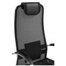 Компьютерное кресло для офиса SAMMER, обивка сетчатая черная ткань, каркас металл хром