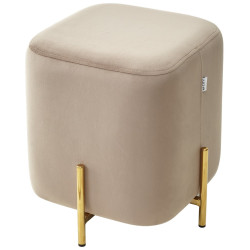 Пуф для гостиной ARES BLUVEL-40 BEIGE / GOLD М-City