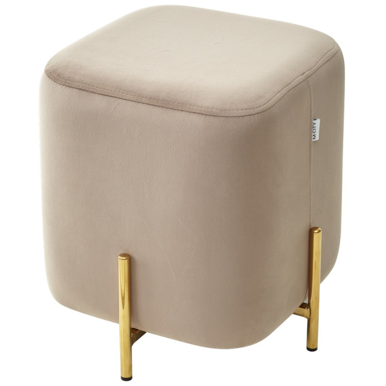 Пуфы Пуф для гостиной ARES BLUVEL-40 BEIGE / GOLD М-City