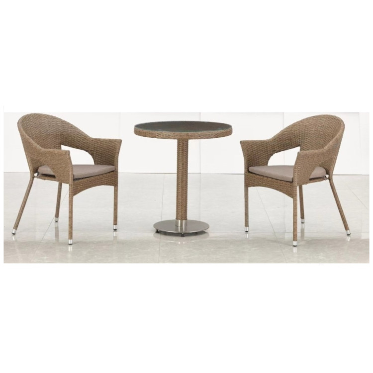 Садовые обеденные группы Комплект мебели  T601/Y79B-W56 Light Brown (2+1)