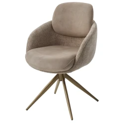 Стул ГРЕЙС (GRACE) 360 град. цвет БЕЖЕВЫЙ PENA-120 / G1229-3, ткань / ШАМПАНЬ  каркас, ®DISAUR tip_tovara