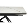 Керамические столы Блэкберн 160(220)х89 белый gilt white / черный
