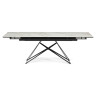 Керамические столы Блэкберн 160(220)х89 белый gilt white / черный