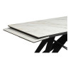 Керамические столы Блэкберн 160(220)х89 белый gilt white / черный