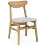 OKAVA wood / beige деревянный стул с мягким сиденьем