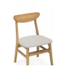 OKAVA wood / beige деревянный стул с мягким сиденьем