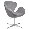 Дизайнерские кресла Кресло SWAN STYLE CHAIR серый, искусственная замша