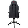 Компьютерное креслодля геймеров AROZZI VERONA с тканевой обивкой темно-серого цвета и красным логотипом