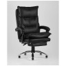 Кресла руководителя TopChairs Alpha офисное черное, обивка из качественной экокожи, механизм качания 