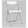 Складные стулья складной Джонни экокожа белый каркас металлик