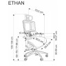 Компьютерные кресла Кресло компьютерное Halmar ETHAN (серый/черный)