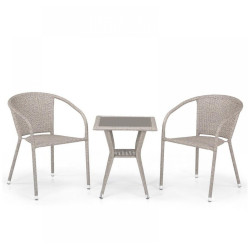 Комплект плетеной мебели T25C/Y137C-W85 Latte (2+1)