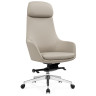 Кресло руководителя GALLANT, обивка экокожа слоновая кость на хромированной крестовине