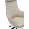 Кресло руководителя GALLANT, обивка экокожа слоновая кость на хромированной крестовине