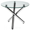 KIRA небольшой обеденный стол для кухни со стеклянной столешницей круглой формы