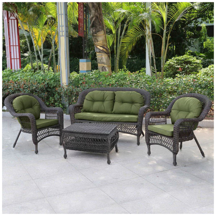 Комплекты мебели с диванами Плетеный комплект для отдыха LV-520BG Brown-Green