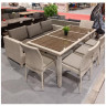 Обеденные группы с диванами Комплект плетеной мебели  T365/S65C-W85 Latte