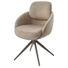 Металлические стулья DISAUR (не для продажи на маркетплейсах) Стул ГРЕЙС (GRACE) 360 град., цвет БЕЖЕВЫЙ (PENA-120 / G1229-3, ткань / ЛАТТЕ каркас, ®DISAUR