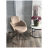 Металлические стулья DISAUR (не для продажи на маркетплейсах) Стул ГРЕЙС (GRACE) 360 град., цвет БЕЖЕВЫЙ (PENA-120 / G1229-3, ткань / ЛАТТЕ каркас, ®DISAUR