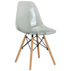 Стул Eames прозрачный серый