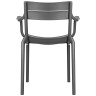 Обеденные стулья и табуреты Набор 4 шт Стул обеденный DOBRIN TIM ARM, темно-серый (GR-04)