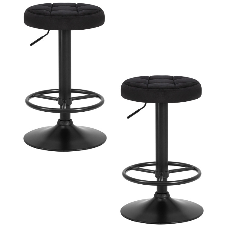 Барные табуреты Набор 2 шт Табурет барный DOBRIN BRUNO BLACK, черный велюр (MJ9-101)