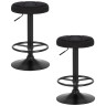Барные табуреты Набор 2 шт Табурет барный DOBRIN BRUNO BLACK, черный велюр (MJ9-101)