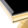 KOMIN 2 со стеклянной столешницей на золотой опоре