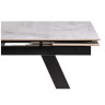 НЕВИС 140(200)х80х76 стол с керамической столешницей, creto statuario cara polished / черный