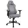 Компьютерное кресло для геймеров AROZZI PRIMO с тканевой обивкой серого цвета с черным логотипом
