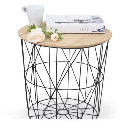 Стол журнальный Halmar MARIFFA (натуральный/черный)