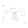 Обеденные столы Стол обеденный Signal ANGEL II 120 (эффект серого мрамора/черный)