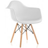 RON стул-кресло в стиле Eames, пластиковое сиденье на деревянных ножках