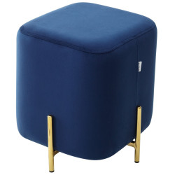 Пуф для гостиной ARES BLUVEL-86 NAVY BLUE / GOLD М-City