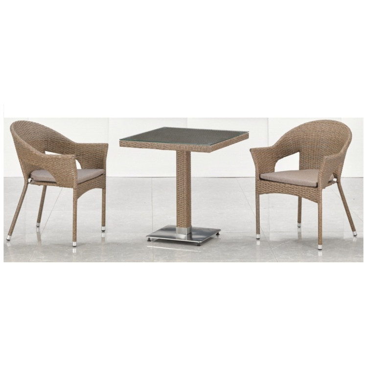 Садовые обеденные группы Комплект мебели T605SWT/Y79B-W56 Light Brown (2+1)