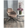 Металлические стулья DISAUR (не для продажи на маркетплейсах) Стул ГРЕЙС (GRACE) 360 град, цвет КАПУЧИНО PENA-172 / G1229-7, ткань / ШОКОЛАДНОЕ ЗОЛОТО, ®DISAUR