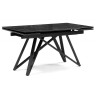 ВИЛСОН 140 обеденный стол со стеклянной столешницей, цвет черный мрамор
