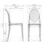 Пластиковые стулья Victoria clear gray