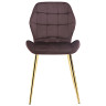 Стулья DC829 Стул мягкий, БАКЛАЖАН#G62-56 велюр, каркас металл золото КРУГЛЫЙ