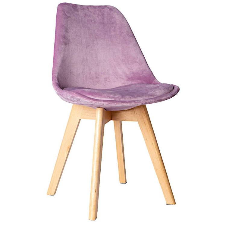 Стулья GH608/DC608 Стул пластиковый мягкий, СИРЕНЕВЫЙ#62-27 велюр, каркас бук