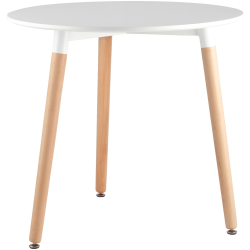 Ламинированные столы белого цвета. DST обеденный стол с ламинированной столешницей