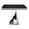 LEVON 200 обеденный стол со стеклянной столешницей, цвет черный
